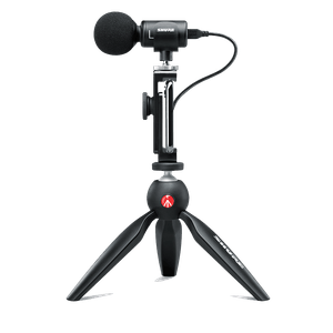 Kit de Vídeo Shure MV88+ com Microfone Digital  e Tripé Manfrotto