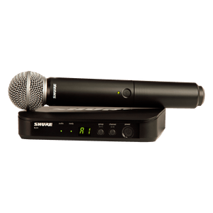 Microfone de Mão Sem Fio Shure BLX24/SM58, Cápsula SM58