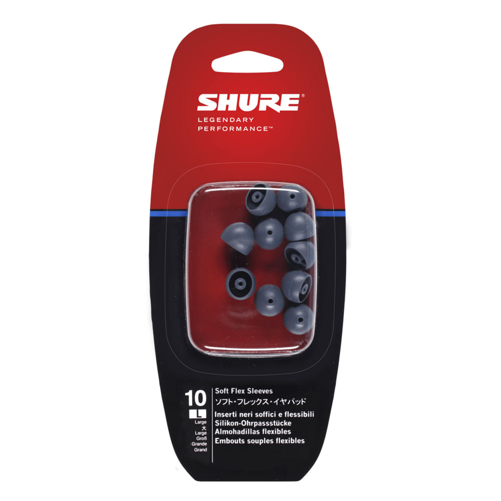 Protetor de espuma para In Ear - Poliuretano - Tamanho G - Cinza - Pacote com 10 unidades