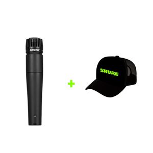 Kit Microfone Shure SM57 + Boné Trucker Oficial Shure