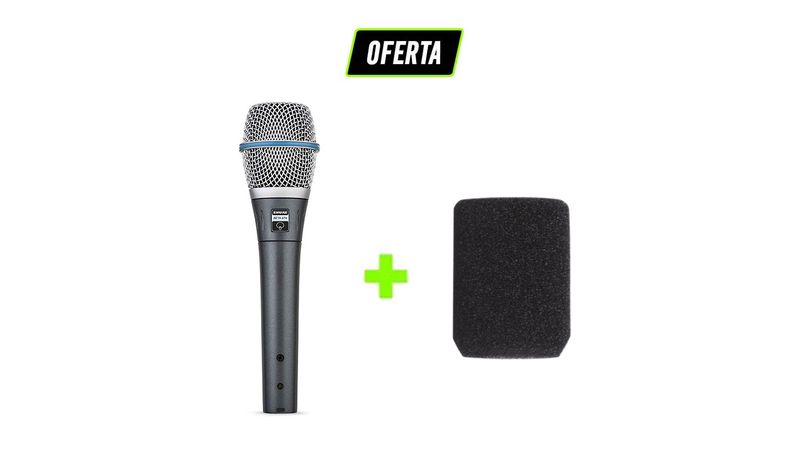 Kit Microfone BETA87A Vocal Condensador Supercardióide +