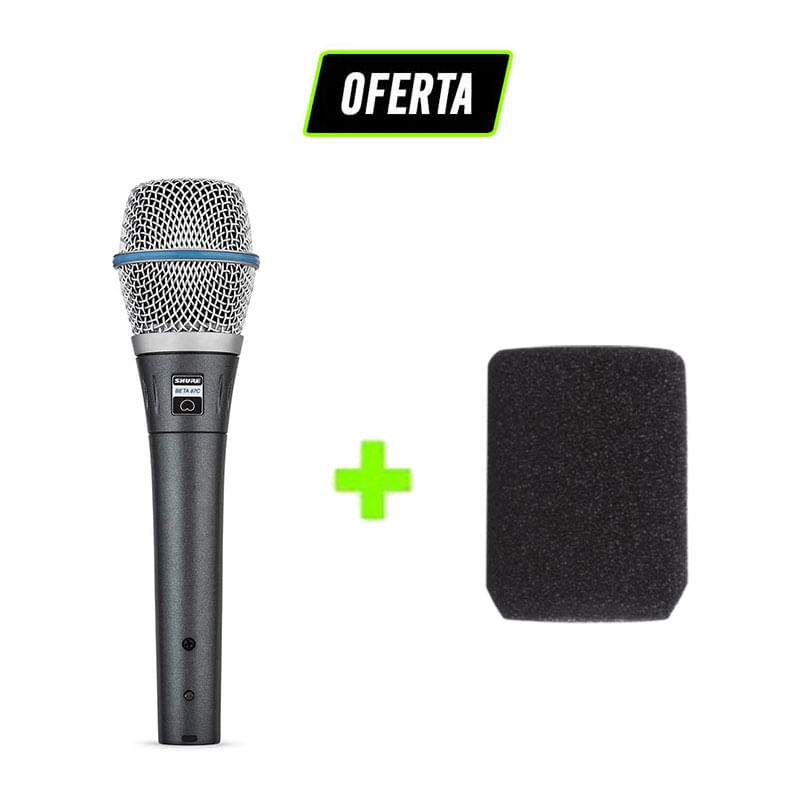 Kit Microfone BETA87C Vocal condensador Cardióide + Windscreen