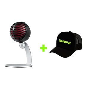 Kit Microfone Digital Home Studio MV5-B-DIG + Boné Shure CAP