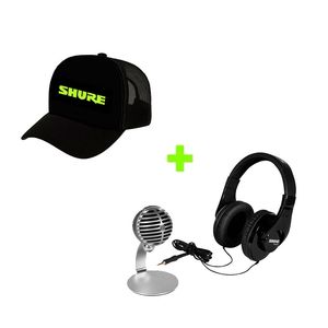 Kit Microfone Digital MV5A + Fone 240BNDL + Boné Shure CAP