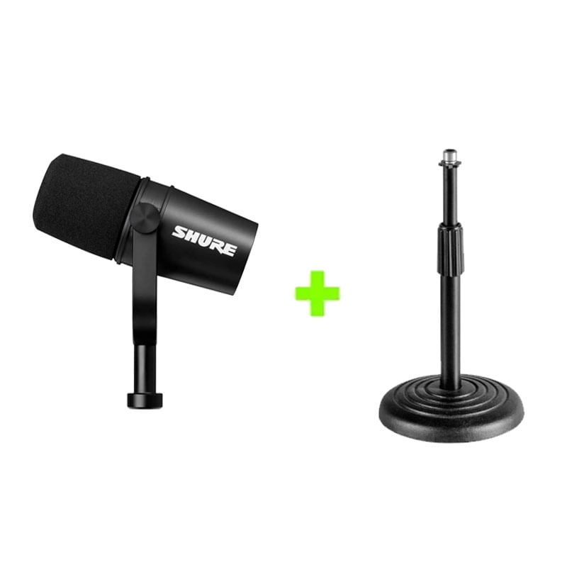 Kit Microfone Podcast Vlogger MV7X + Pedestal Mesa - Loja Shure