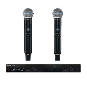 Kit Microfone Duplo sem fio SLXD4DBR + 2 Bastão SLXD2B58