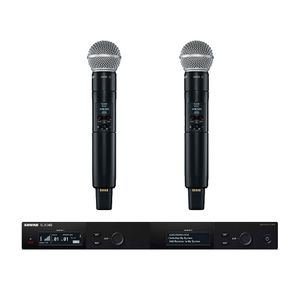 Kit Microfone Duplo Sem Fio SLXD4DBR + 2 Bastão SLXD2SM58