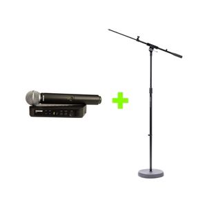 Kit Microfone Sem Fio BLX24BR + Pedestal Articulado STAND3