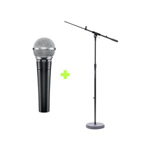Kit Microfone Profissional SM58-LC + Pedestal Girafa