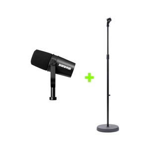 Kit Microfone Podcast Vlogger MV7X + Pedestal Studio