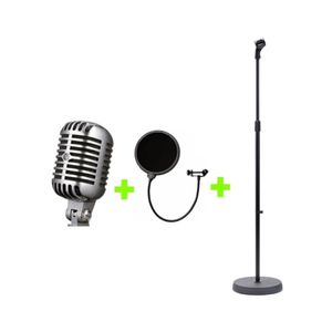 Kit Microfone 55SHSERIESII + Windscreen Preto + Pop Filter