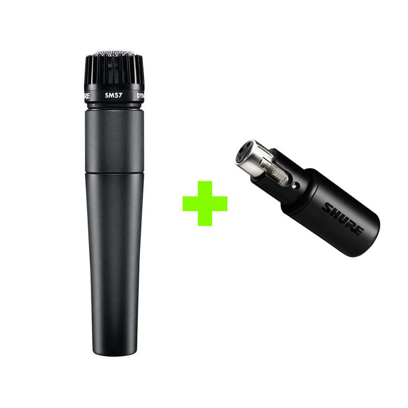 Kit Microfone SM57-LC + Interface de áudio MVX2U Shure - Loja Shure
