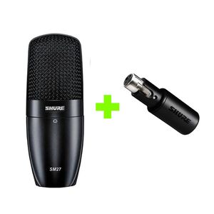 Kit Microfone SM27-SC + Interface de áudio MVX2U Shure