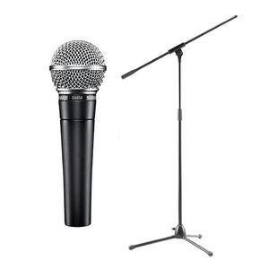 Kit Microfone Profissional SM58-LC + Pedestal Telescópico