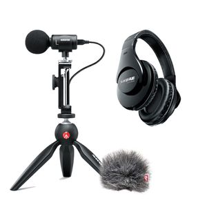 Kit Microfone MV88 com fone SRH240A e filtro Anti-Puff
