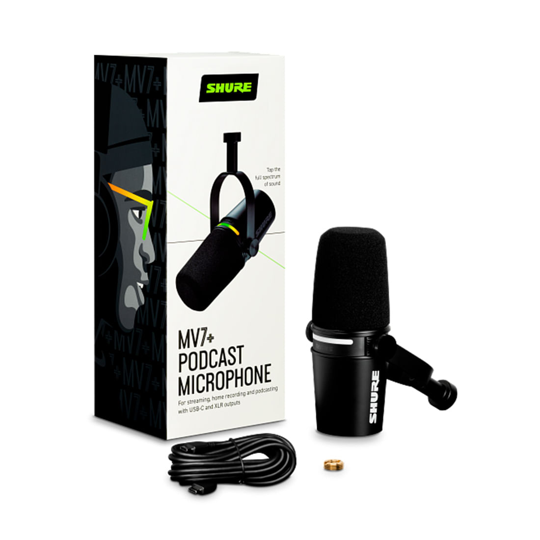Microfone Digital para Podcast Shure MV7+-K - Loja Shure