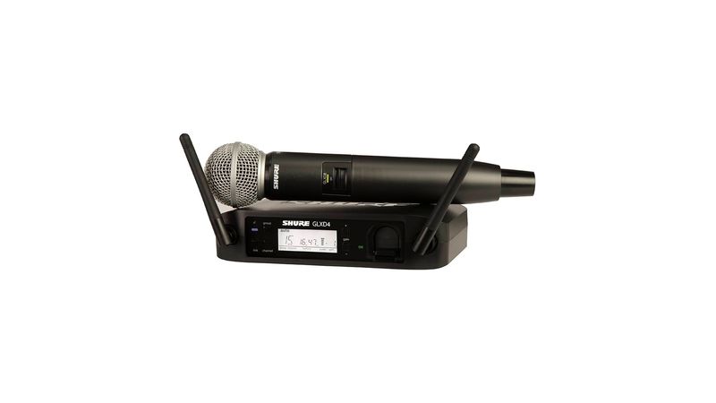 Microfone bastão sem fio + receptor GLXD24+SM58-Z3 - Loja Shure