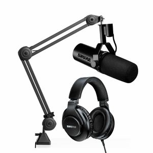 Kit Microfone SM7DB estúdio + Suporte mesa + Fone SRH440