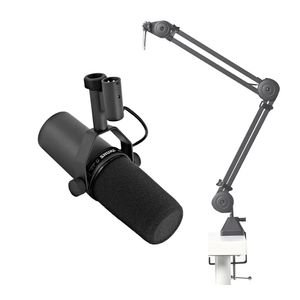 Kit Microfone SM7B Podcast + Suporte Mesa Articulado