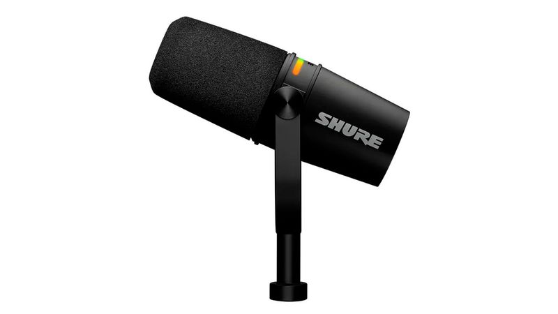 Kit Microfone Shure MV7+-K com Pedestal Base de Ferro - Loja Shure
