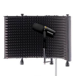 Kit Microfone Digital Shure MV7+-K com Escudo de Isolamento