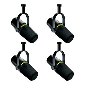 Kit 4 Microfones Digitais USB Shure MV7+-K