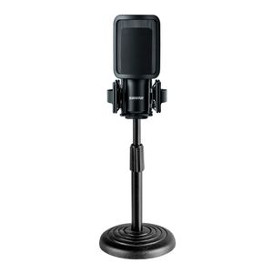 Kit Microfone de Gravação SM4 com Pedestal de Mesa