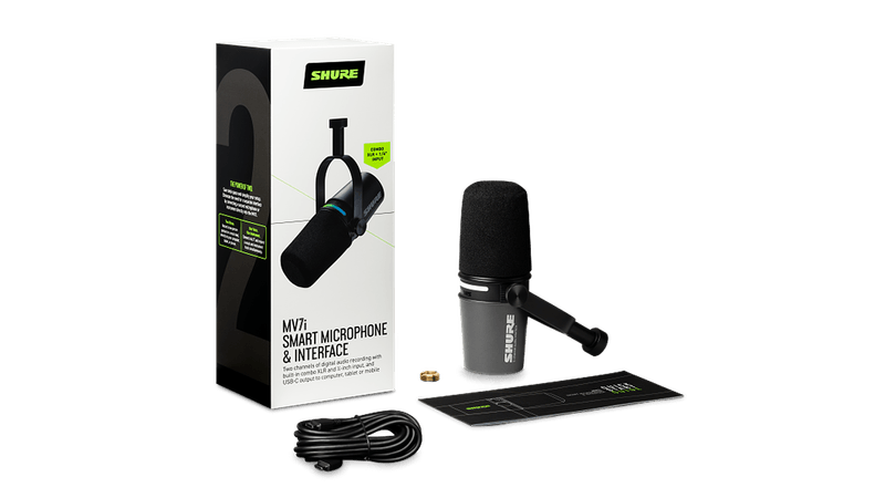 ＳＨＵＲＥ　ＭＶ７ｉ　SMART MICROPHONE&INTERFACE他機材 shure-mv7i-smart-podcast-1-