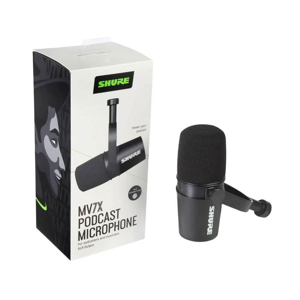 Kit Microfone Podcast Vlogger MV7X + Pedestal Base Fundida